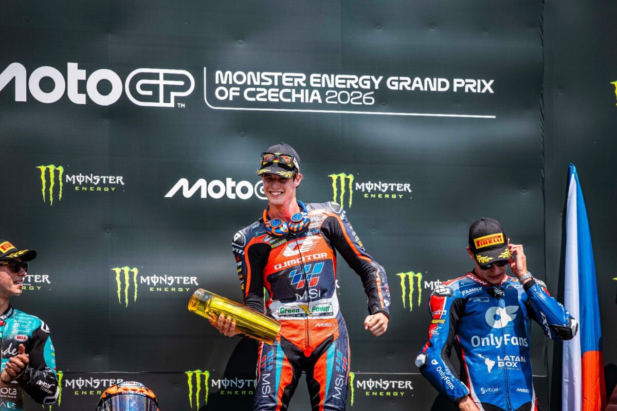 Ivan Ortola na podiju Monster Energy Grand Prix Češke 2026