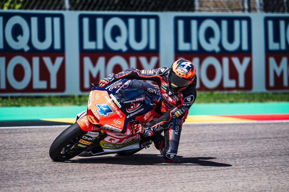Ivan Ortola u zavoju na Sachsenringu, Moto2 VN Njemačke 2026